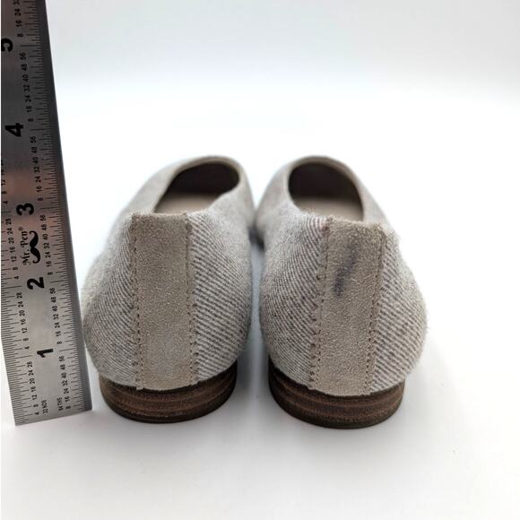 Toms Briella Shimmer Twill Slip-On Ballet Flats Women's Natural Size US8 EU38.5 - Picture 4 of 10